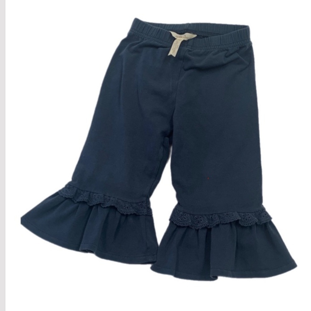 Matilda Jane Navy Double Ruffle Knit pants